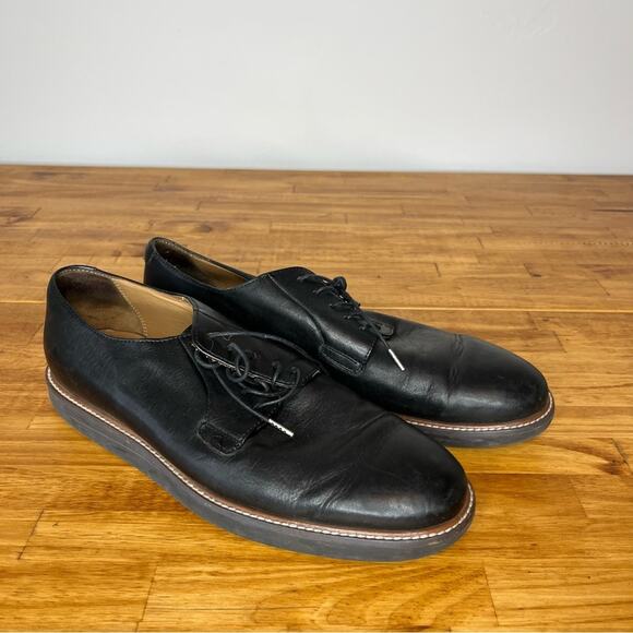 Vince Black Leather Dylan Derby Lace Up Oxford Dress Shoes Size 8 main image 4